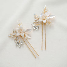 Cargar imagen en el visor de la galería, Ivory Golden Opal Pin (Conjunto 2 pines)