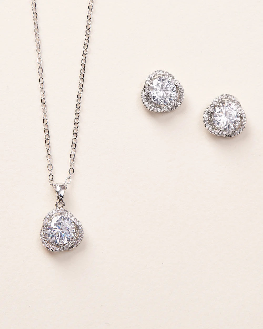 Teagan Pendant Set -Plateado